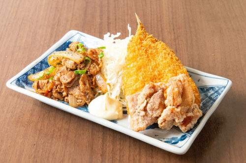 豚の生姜焼き＆アジフライ定食